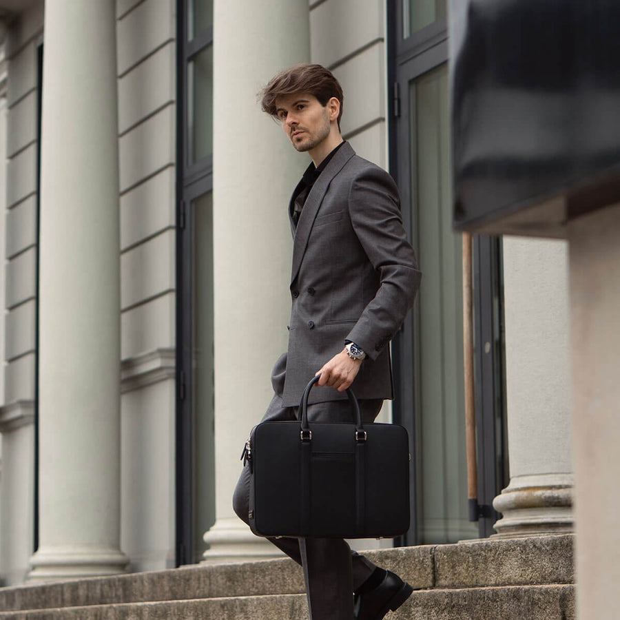 Maverick & Co. - Manhattan Monochrome Leather Briefcase