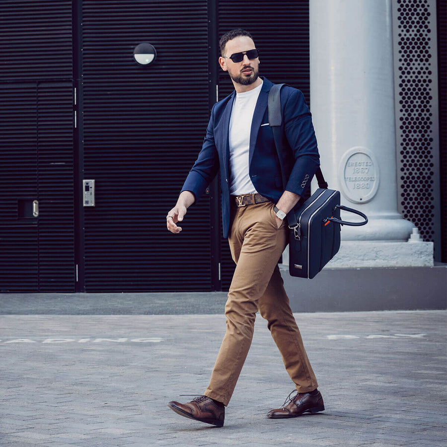 Maverick & Co. - Manhattan Double-Zip Leather Briefcase