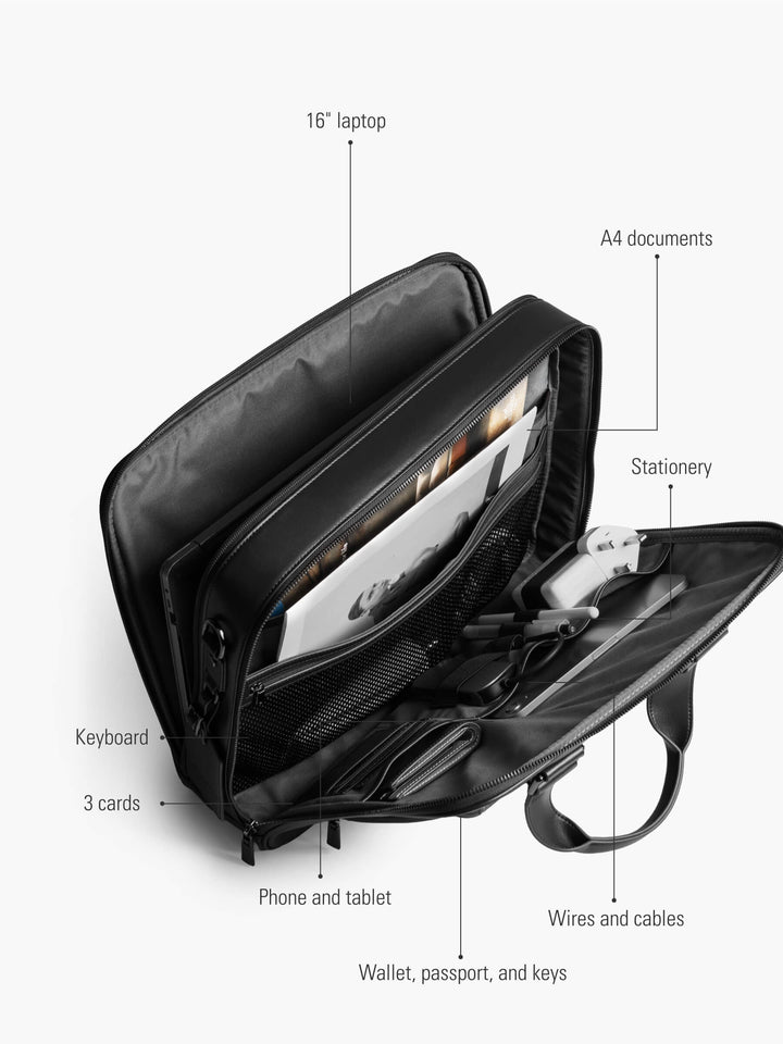 Maverick & Co. - Explorer Double-Zip Briefcase #color_black