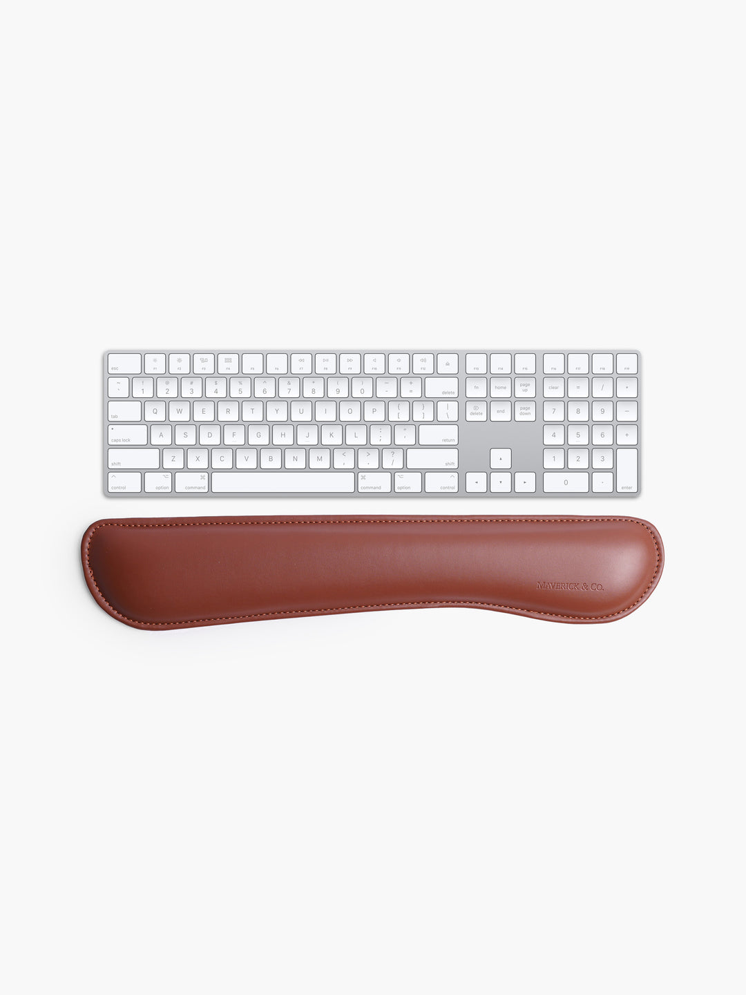 Maverick & Co. -  Aspire Leather Keybaord Wrist Rest #color_brown