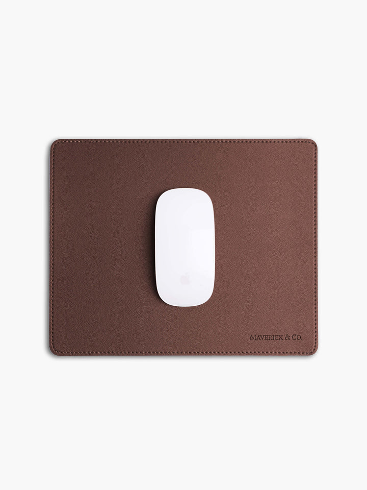 Maverick & Co. -  Aspire Leather Mouse Pad #color_brown
