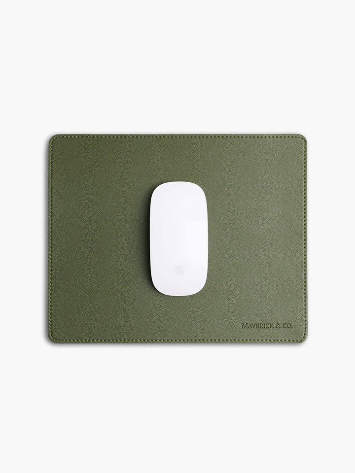 Maverick & Co. -  Aspire Leather Mouse Pad #color_green