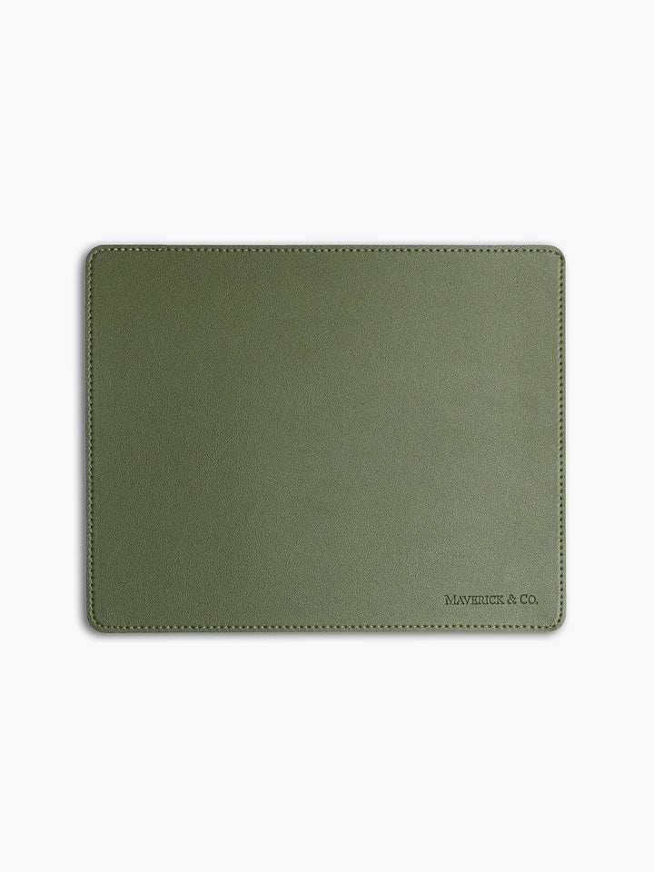 Maverick & Co. -  Aspire Leather Mouse Pad #color_green