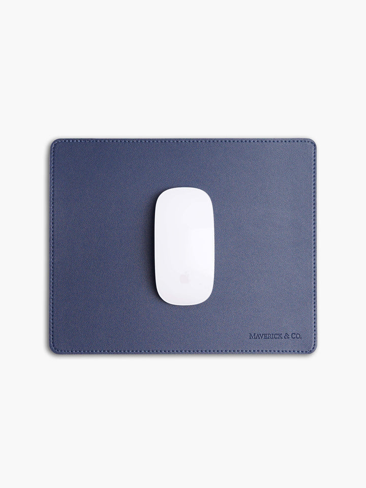 Maverick & Co. -  Aspire Leather Mouse Pad #color_navy