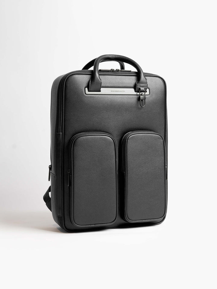Maverick & Co. - Axis Leather Backpack #color_black