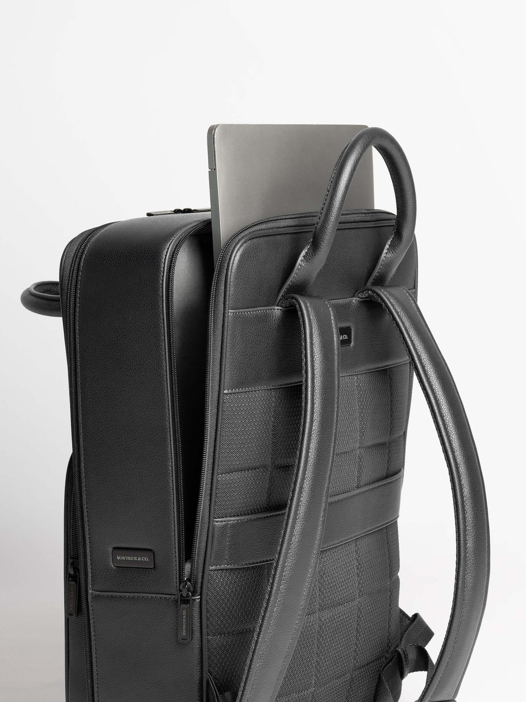 Maverick & Co. - Axis Leather Backpack #color_black
