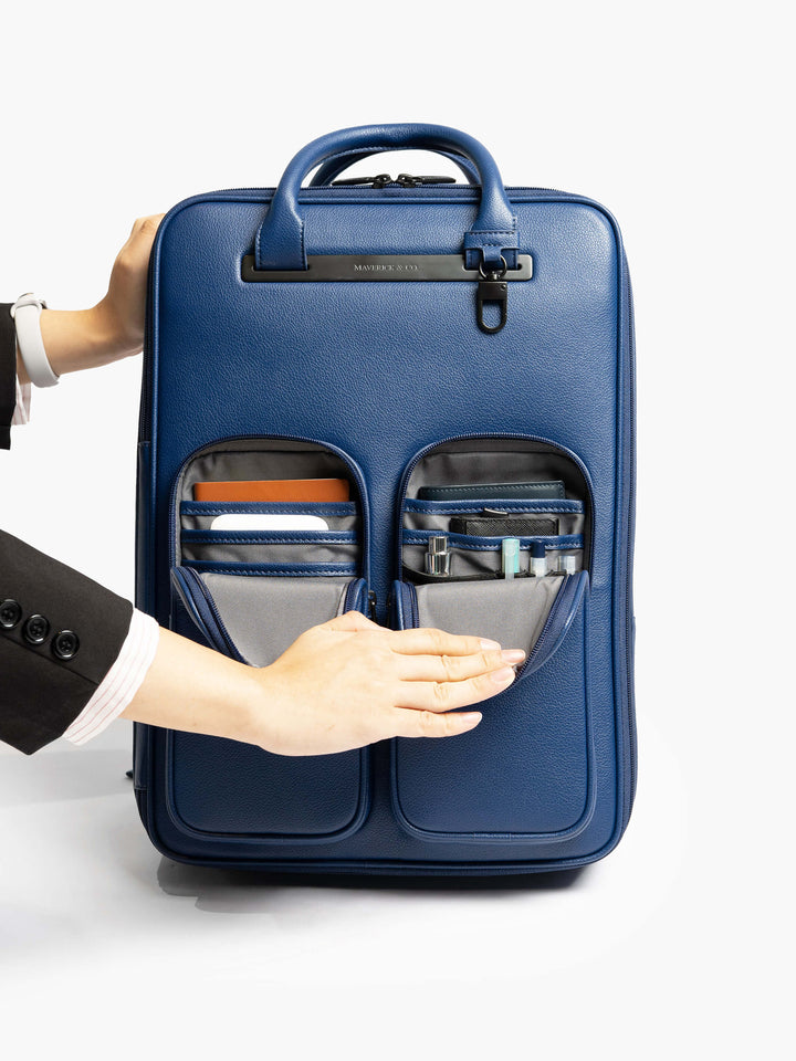 Maverick & Co. - Axis Leather Backpack  #color_navy