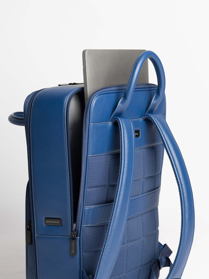 Maverick & Co. - Axis Leather Backpack  #color_navy