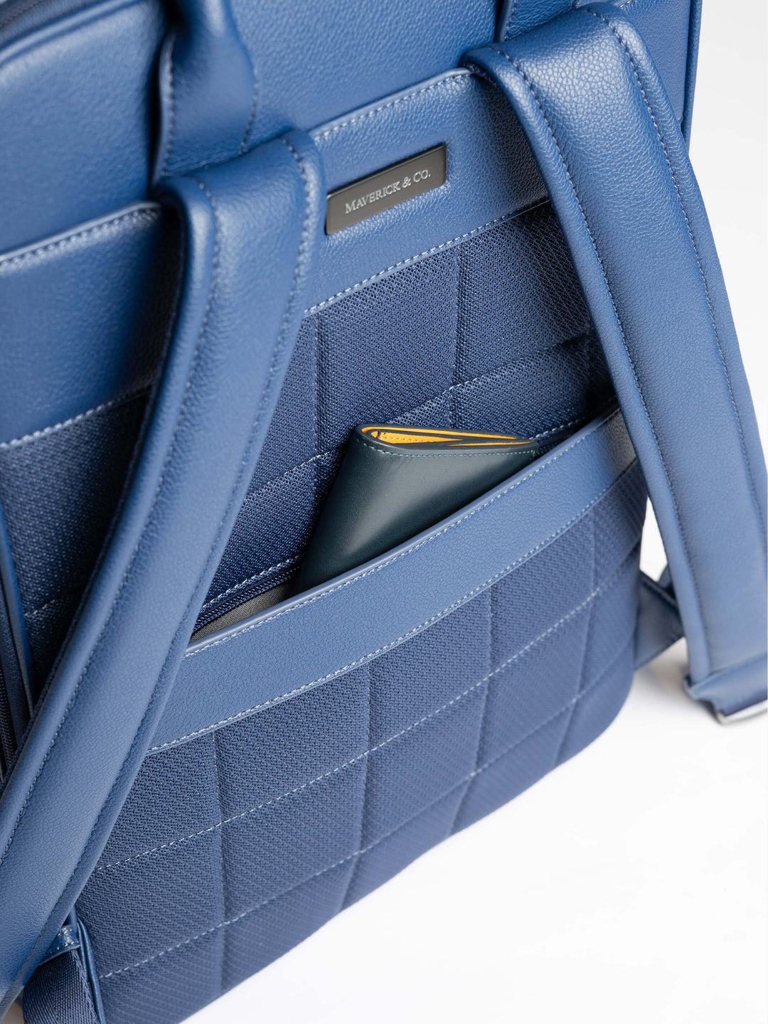 Maverick & Co. - Axis Leather Backpack  #color_navy