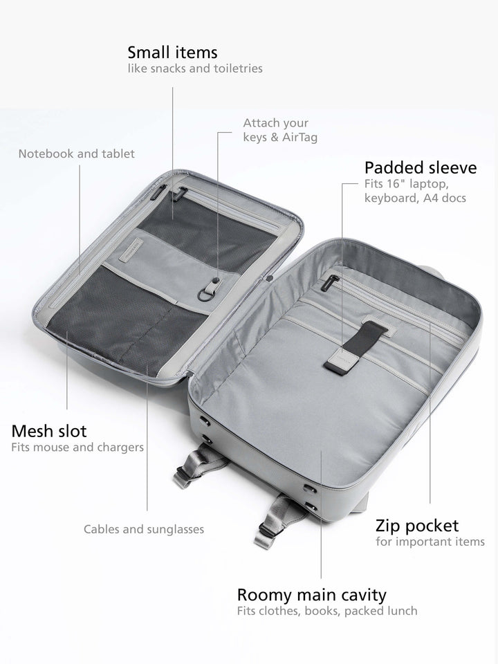 Maverick & Co. - Axis Leather Backpack #color_grey