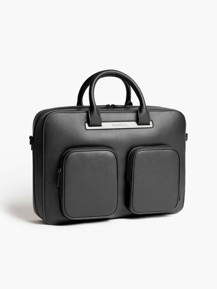 Maverick & Co. - Axis Leather Briefcase #color_black