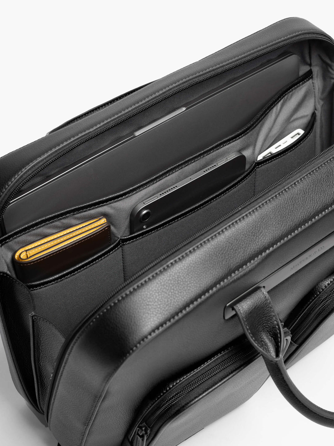 Maverick & Co. - Axis Leather Briefcase #color_black