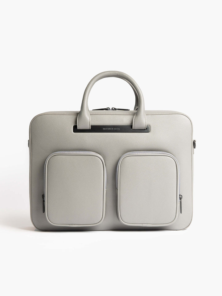 Maverick & Co. - Axis Leather Briefcase #color_grey