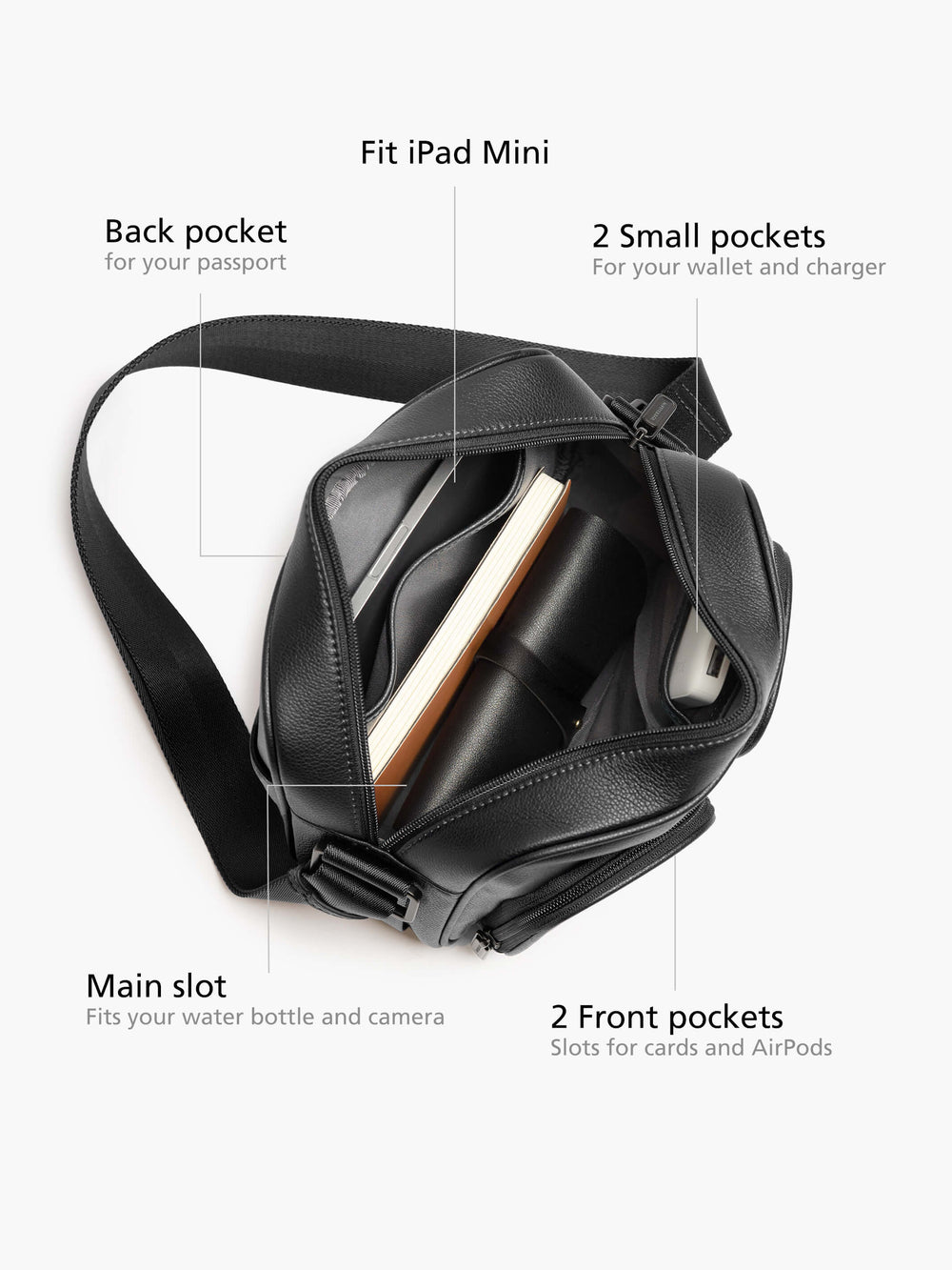 Maverick & Co. - Axis Leather Messenger  #color_grey