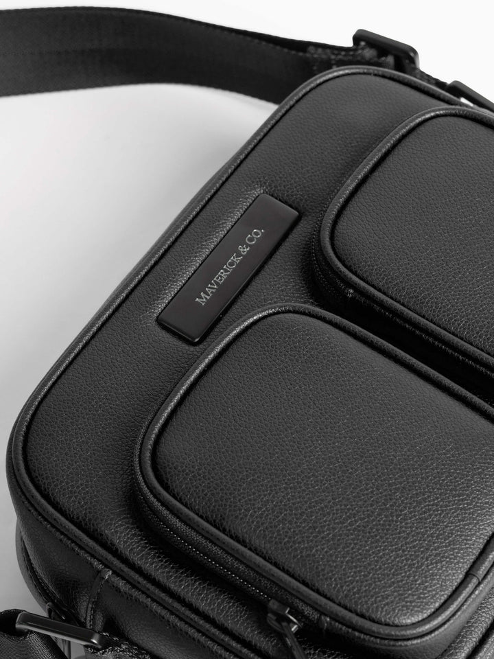 Maverick & Co. - Axis Leather Messenger #color_black