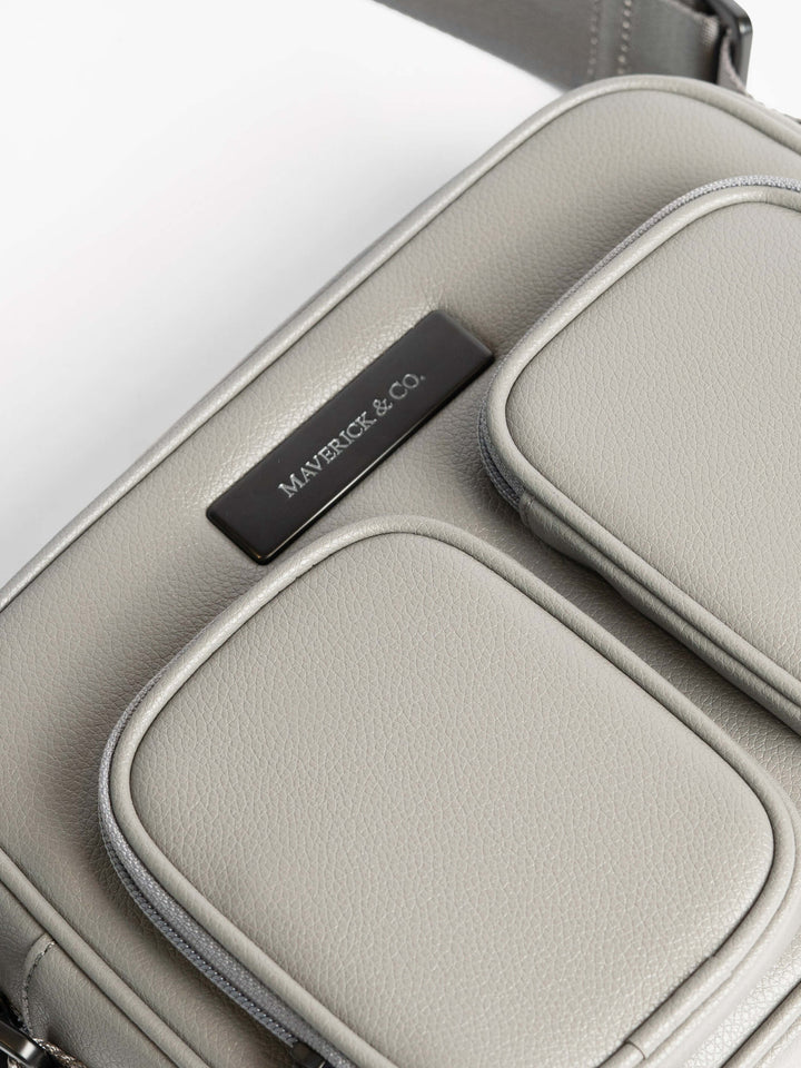 Maverick & Co. - Axis Leather Messenger  #color_grey