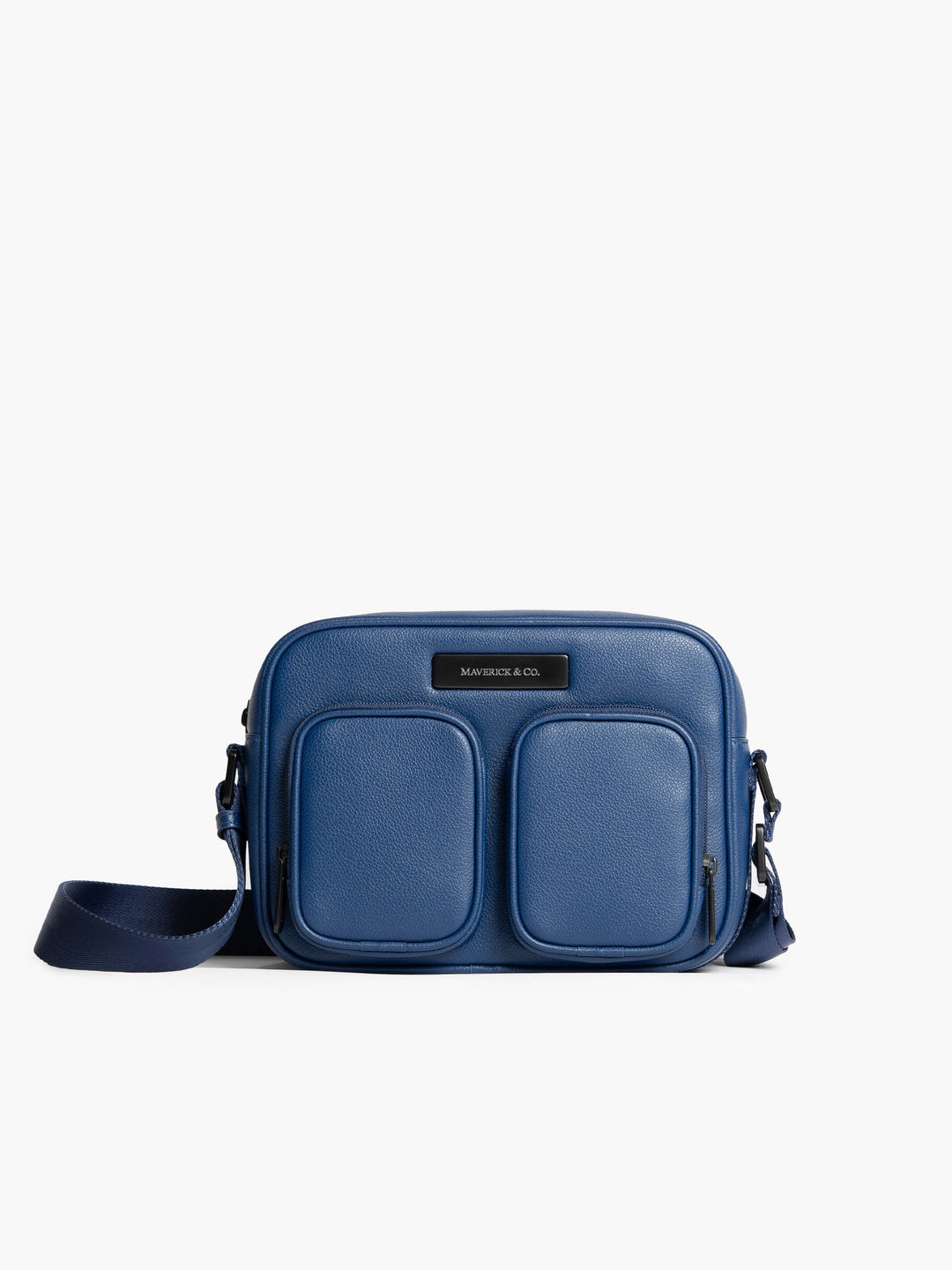 Maverick & Co. - Axis Leather Messenger #color_navy