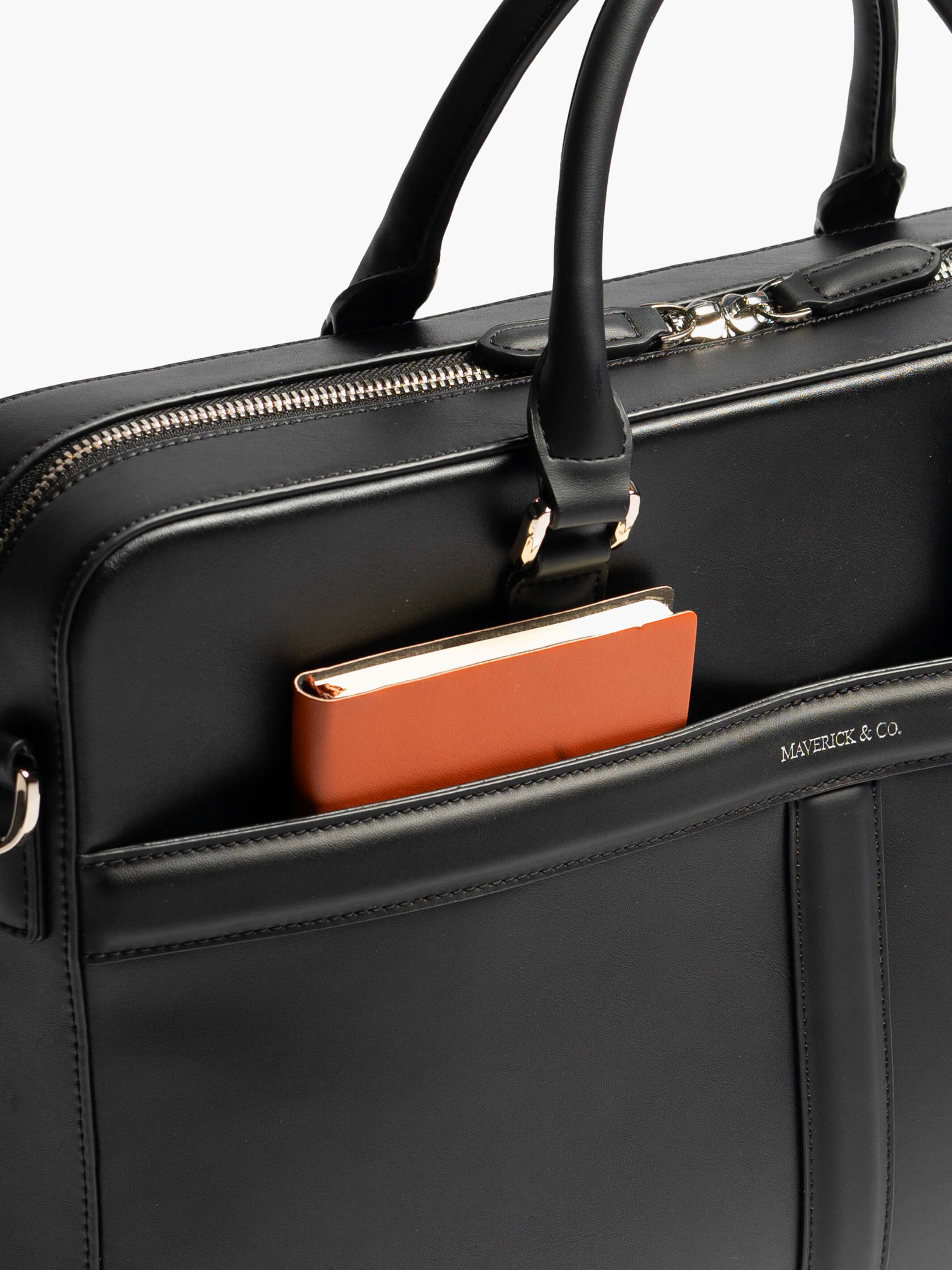 ビジネスバッグ（MAVERICK & CO.） Alpha Leather-Trimmed Briefcase – Maverick & Co.