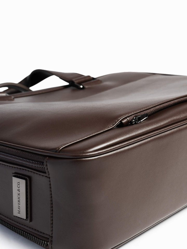 Maverick & Co. - Explorer Double-Zip Briefcase #color_brown
