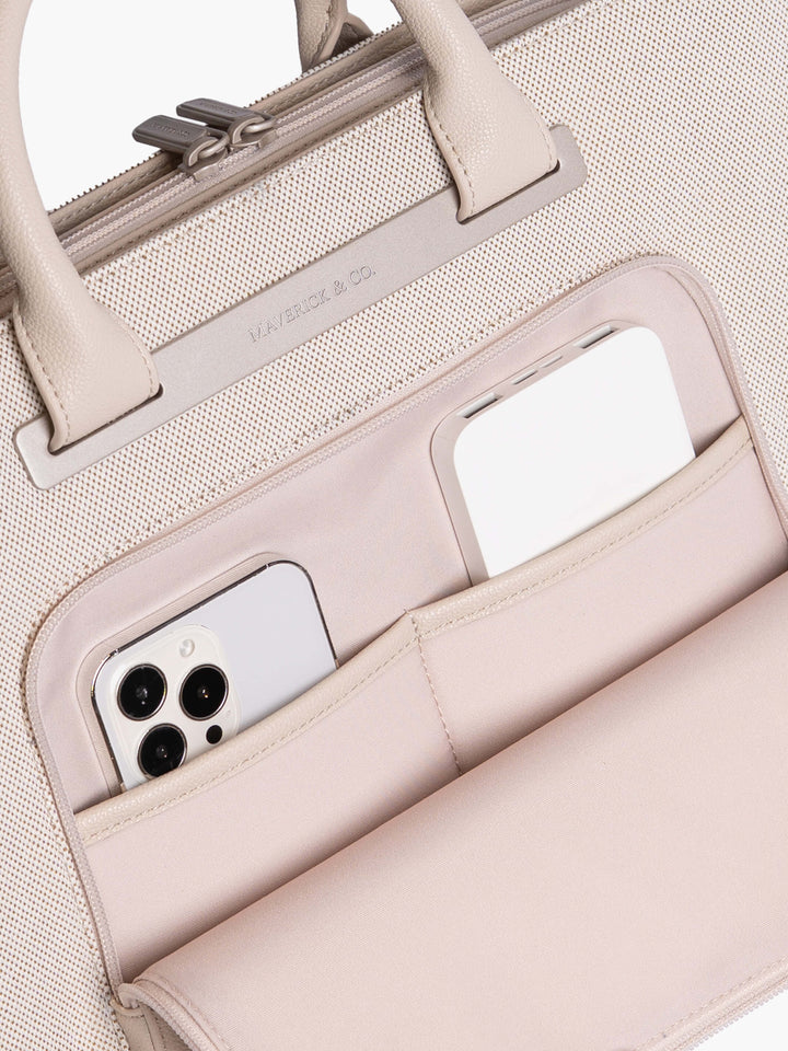 Maverick & Co. - Horizon Slim Executive Briefcase #color_beige