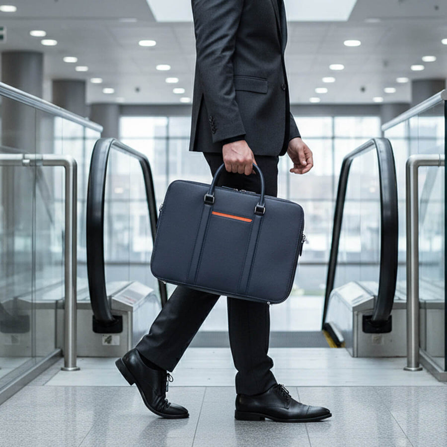 Maverick & Co. - Manhattan Double-Zip Leather Briefcase