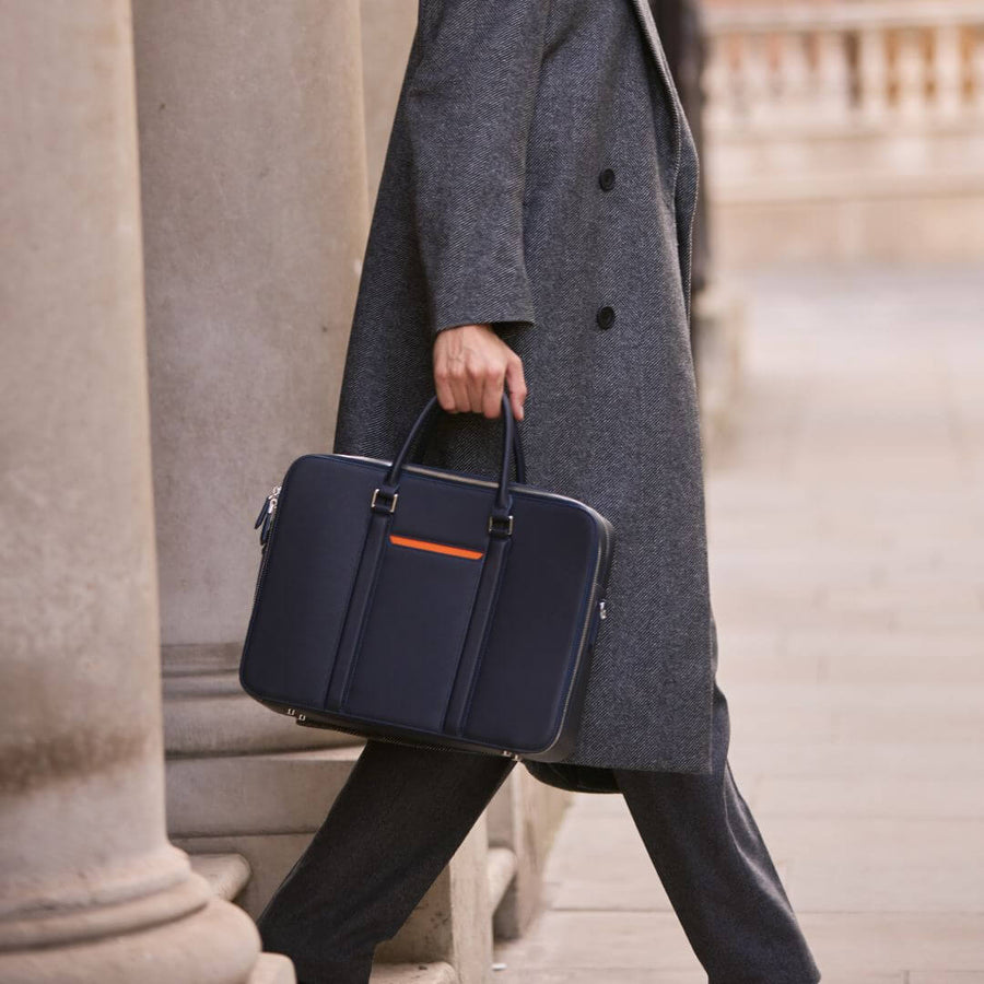 Maverick & Co. - Manhattan Double-Zip Leather Briefcase