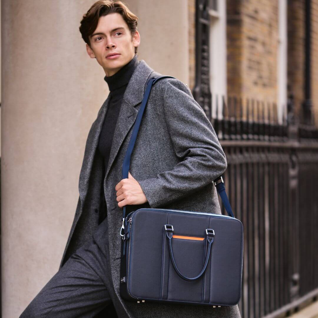 Manhattan Double-Zip Leather Briefcase – Maverick & Co.