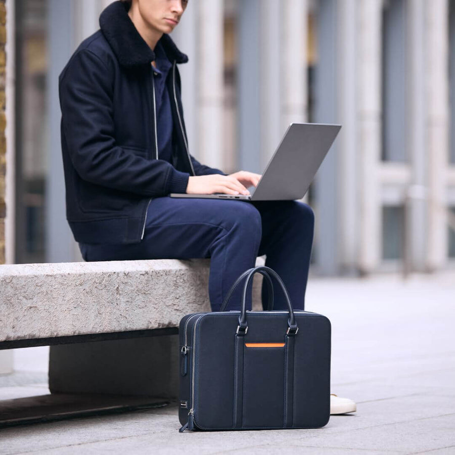 Maverick & Co. - Manhattan Double-Zip Leather Briefcase
