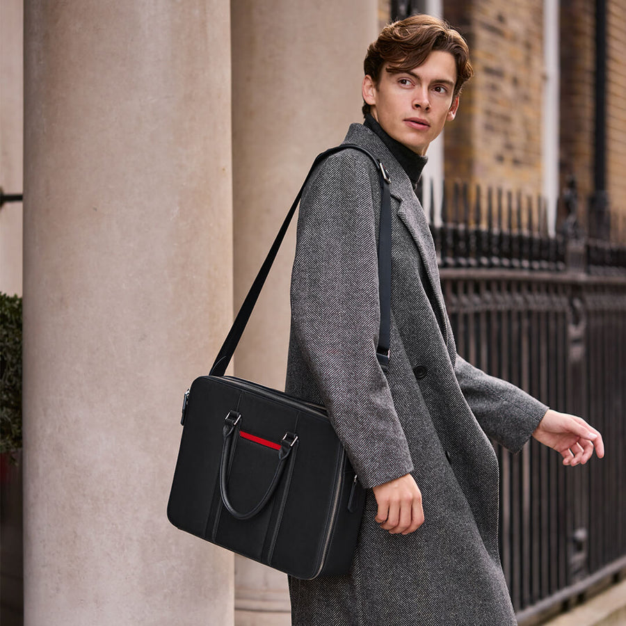 Maverick & Co. - Manhattan Double-Zip Leather Briefcase