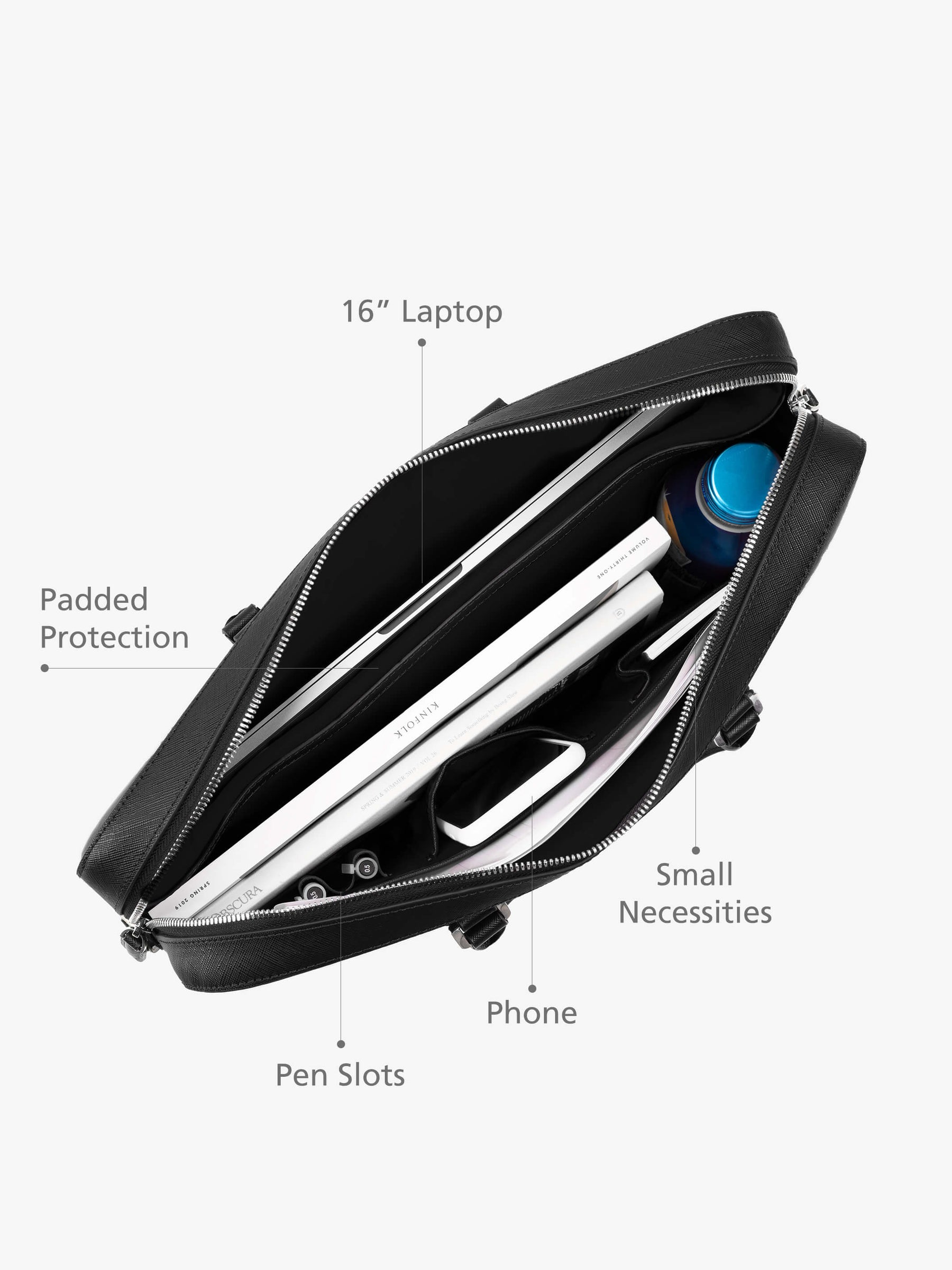 Manhattan Leather Briefcase-0