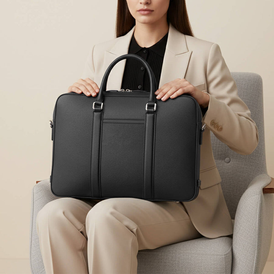 Maverick & Co. - Manhattan Monochrome Leather Briefcase