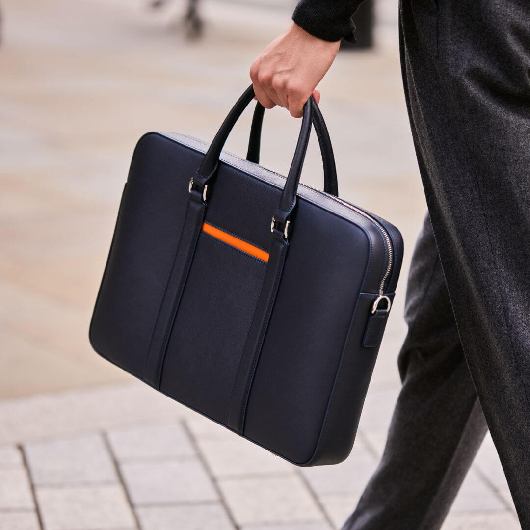 Patrick Rocks Briefcase Manhattan Leather Briefcase – Maverick & Co.