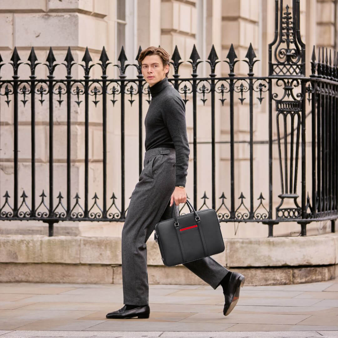 Patrick Rocks Briefcase Manhattan Leather Briefcase – Maverick & Co.