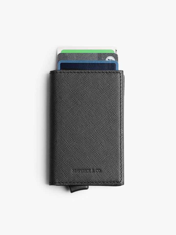 Maverick & Co. - Manhattan Leather Pop Up Wallet #color_black-racing-red