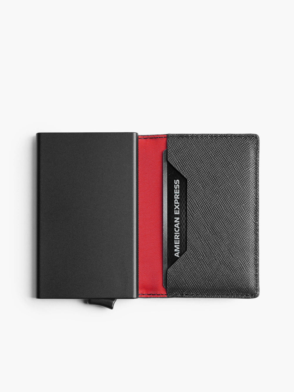 Maverick & Co. - Manhattan Leather Pop Up Wallet #color_black-racing-red