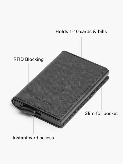 Maverick & Co. - Manhattan Leather Pop Up Wallet #color_black-racing-red