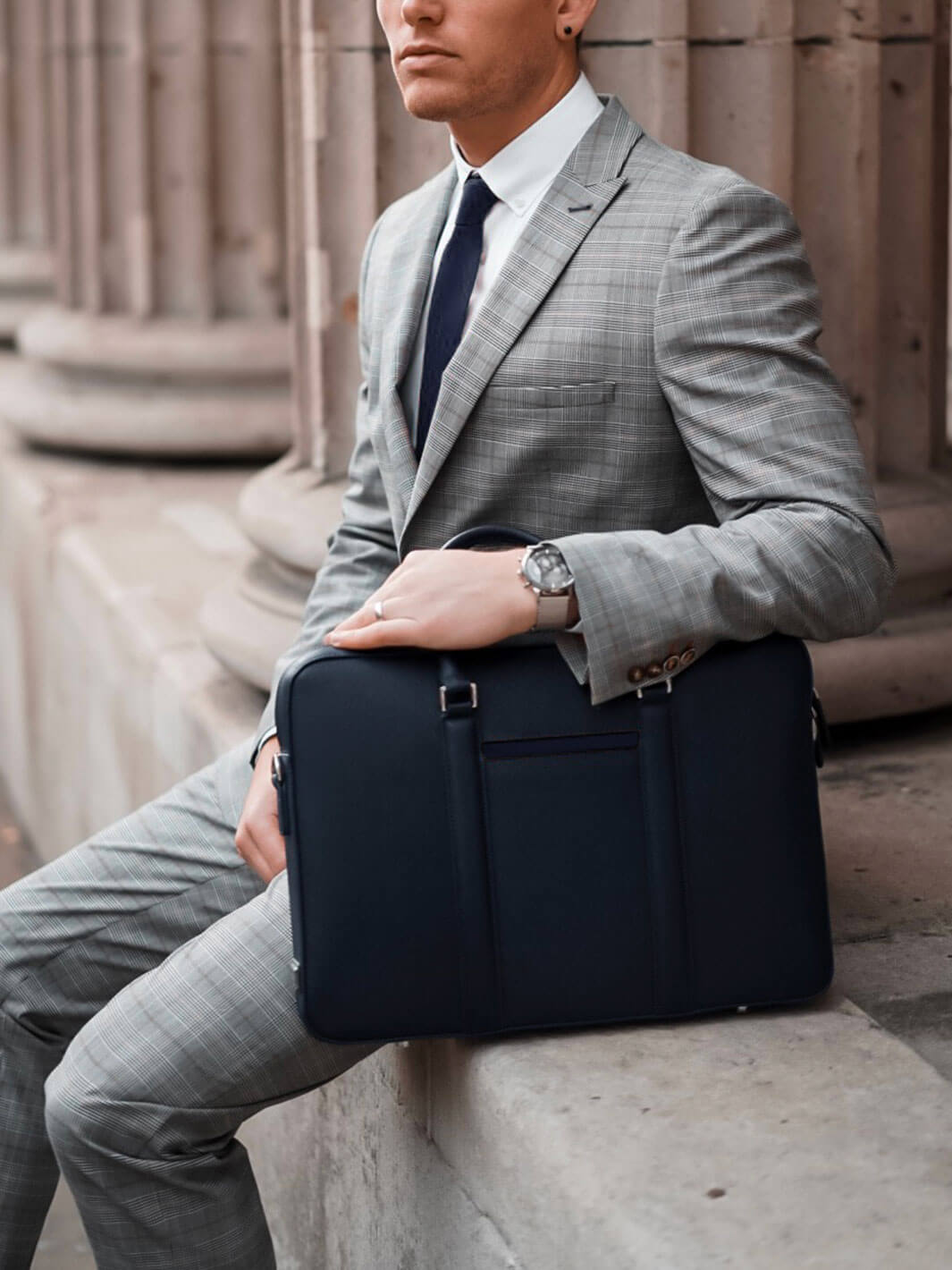 Maverick & Co. - Manhattan Monochrome Leather Briefcase