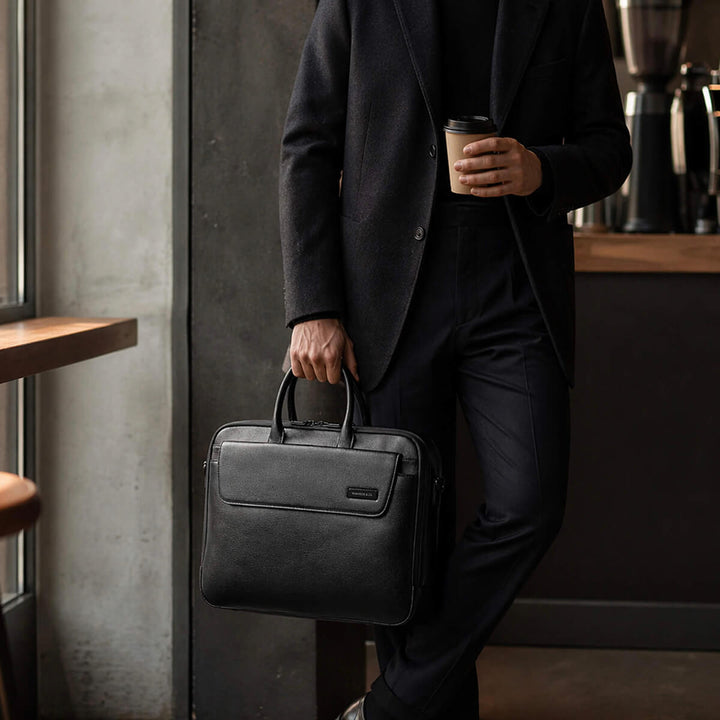 Maverick & Co. - Mercator Double-Zip Leather Briefcase