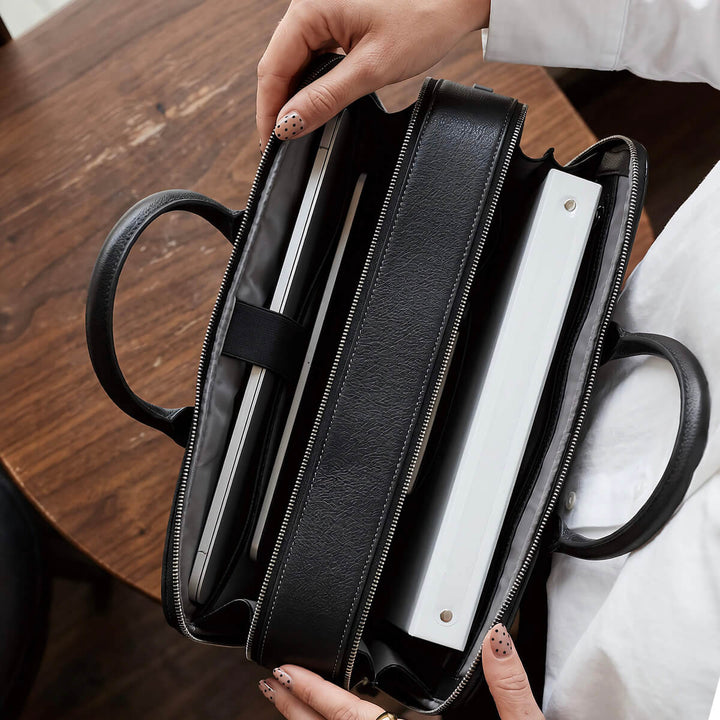 Maverick & Co. - Mercator Double-Zip Leather Briefcase