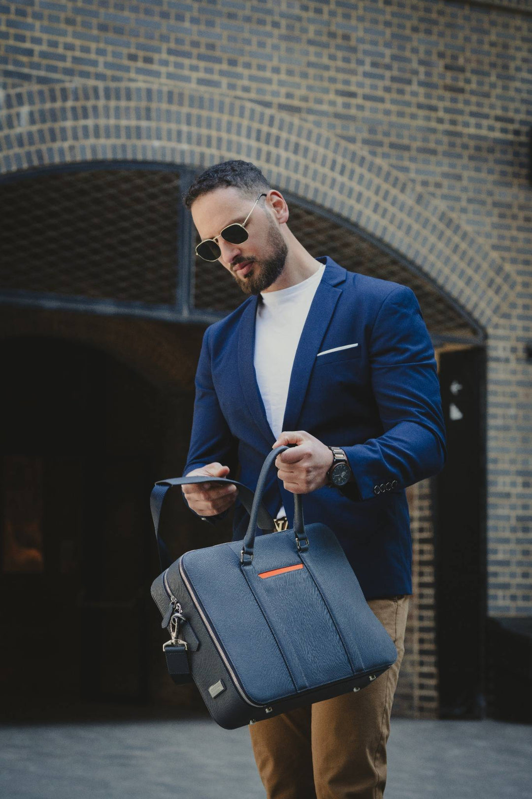 Maverick & Co. Manhattan Double-Zip Leather Briefcase #LuxuryBriefcase