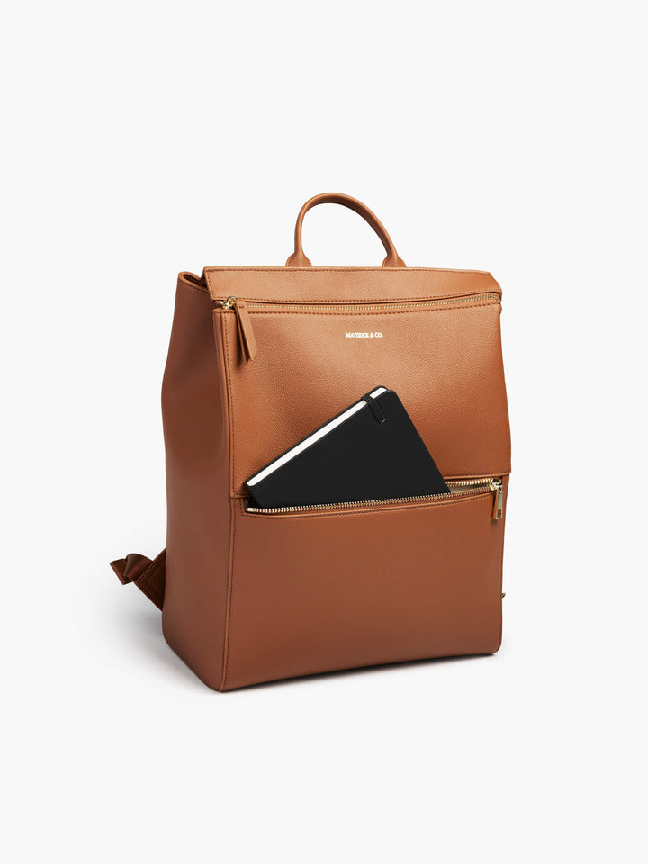 Maverick & Co. - Sonnet Leather Backpack #color_cognac