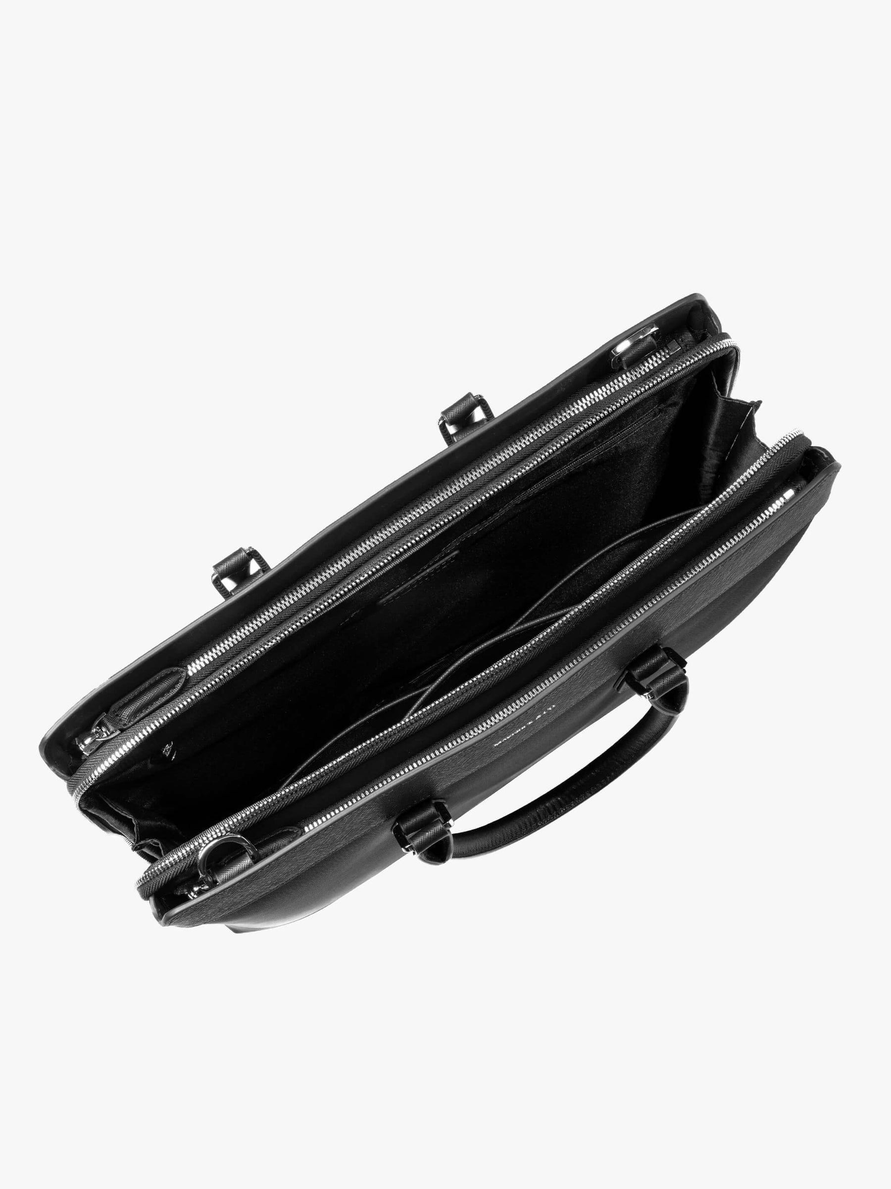 Alpha Leather-Trimmed Briefcase-1