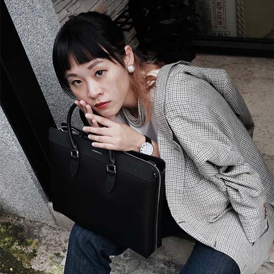 Maverick & Co. - Alpha Leather-Trimmed Briefcase