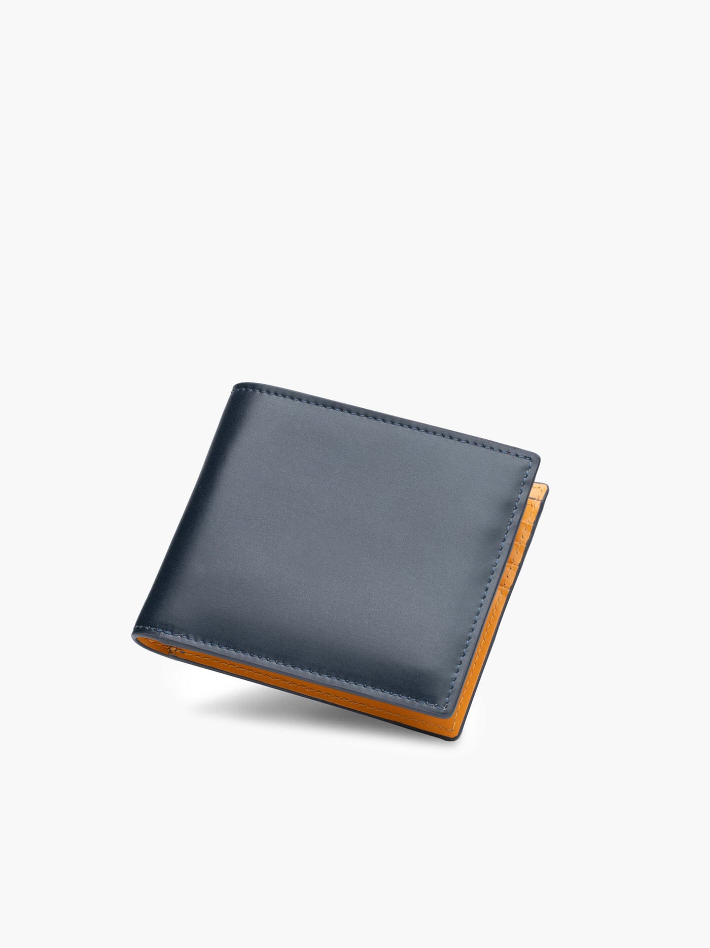 Maverick & Co. - Cosmopolitan Slim Leather Wallet #color_navy-orange