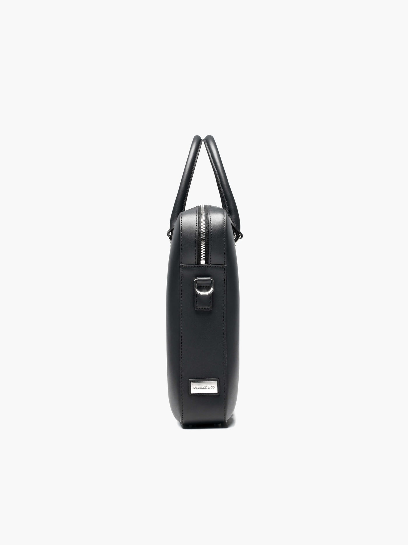 Maverick & Co. - Manhattan Deluxe Leather Briefcase #color_premium-black
