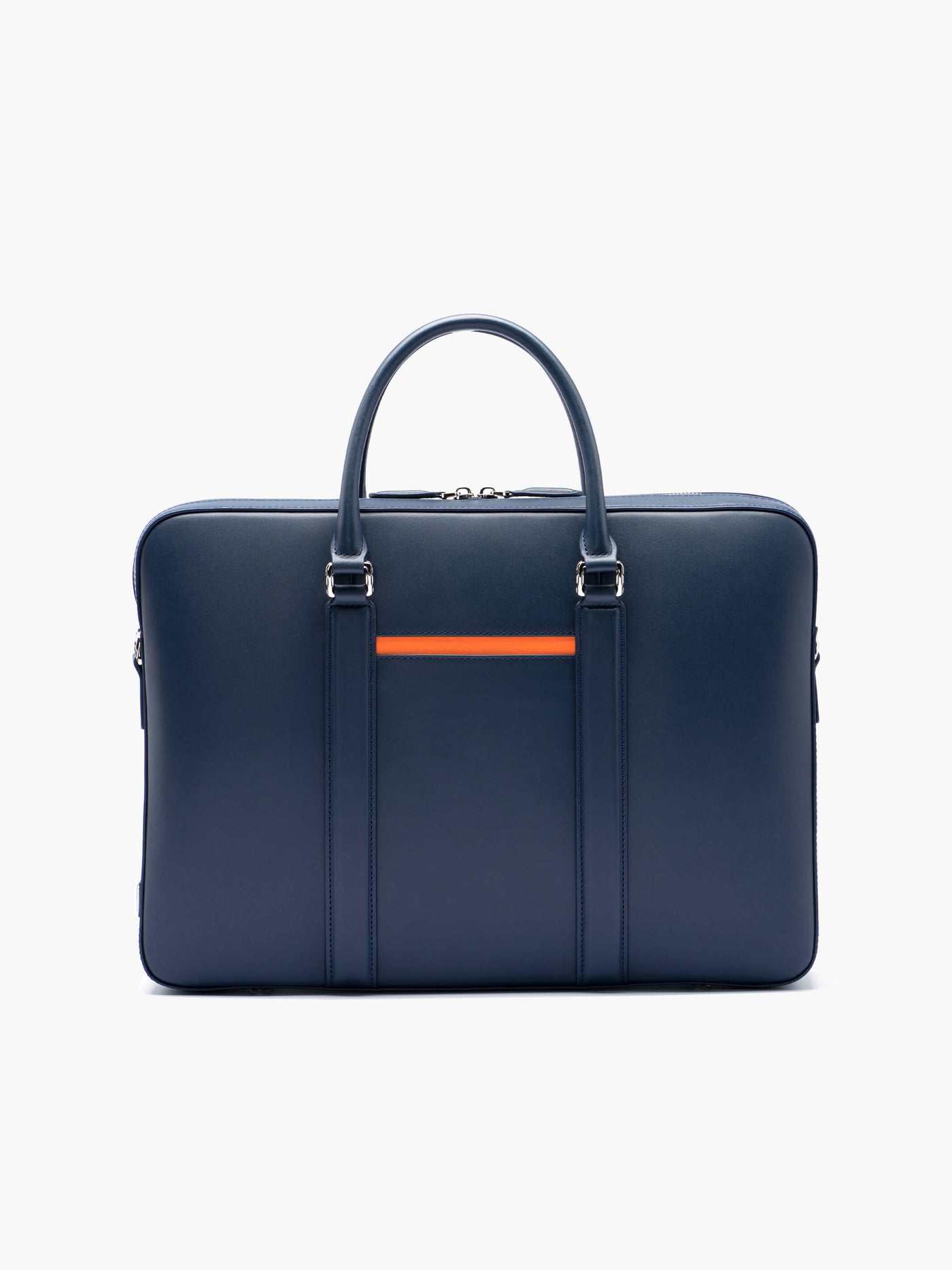 Maverick & Co. - Manhattan Deluxe Leather Briefcase #color_royal-navy