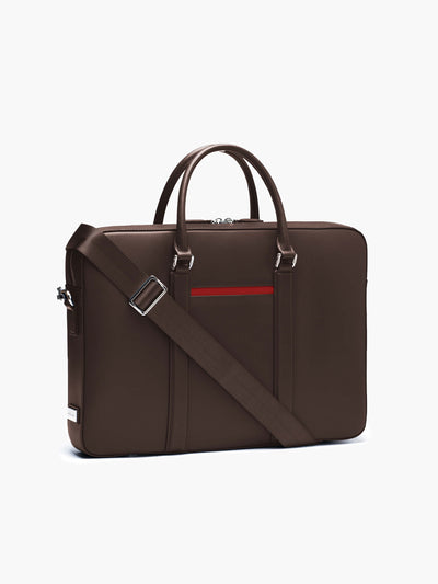 Maverick & Co. - Manhattan Deluxe Leather Briefcase #color_oud-wood