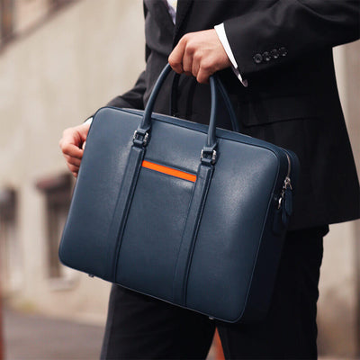 Manhattan Deluxe Leather Briefcase – Maverick & Co.