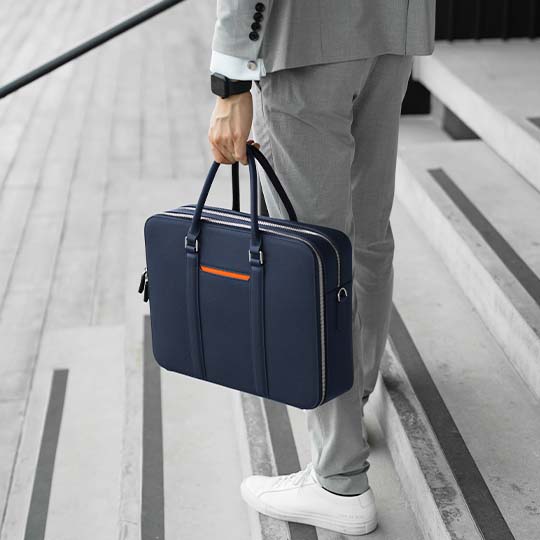 Maverick & Co. - Manhattan Double-Zip Leather Briefcase