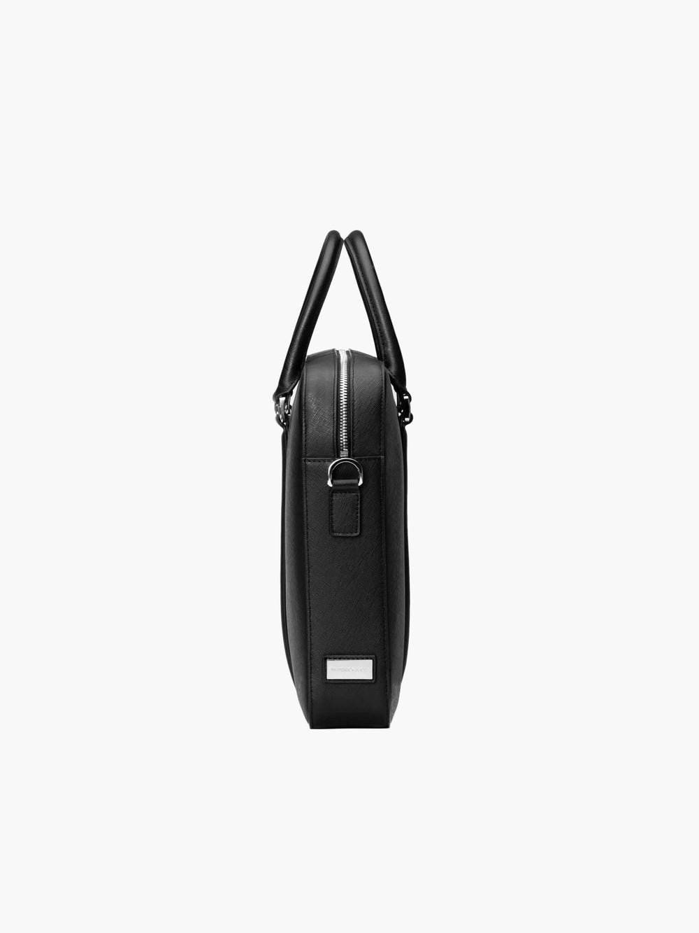 Maverick & Co. - Manhattan Leather Briefcase #color_black-racing-red